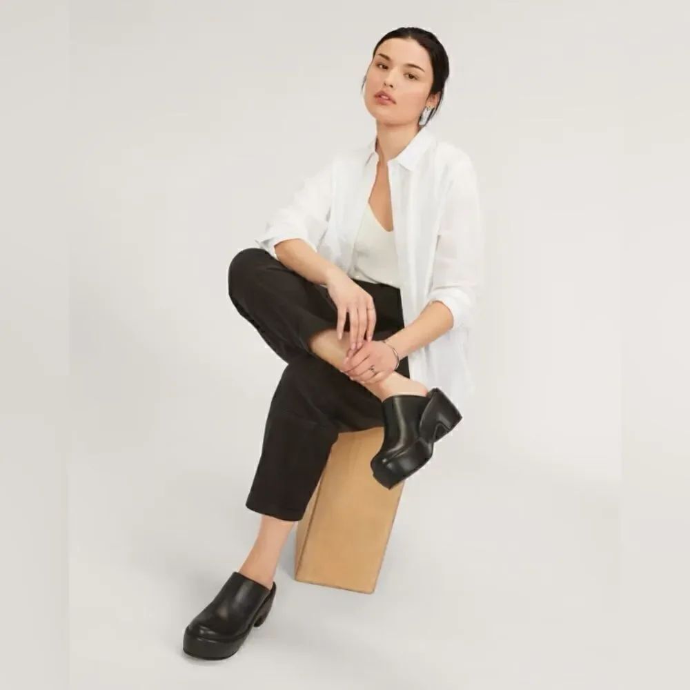NEW EVERLANE The Puffa Clog in black leather - Picture 6 of 7